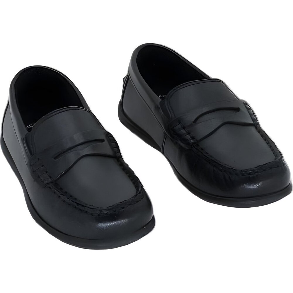 Florsheim Jerod Penny Driver Loafers Black Slip-On Dress Shoes Kids US 10.5